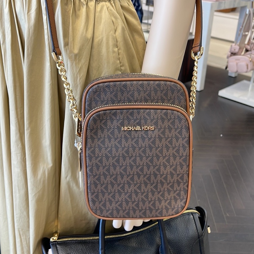 MICHAEL KORS 
Jet Set Travel Medium Logo Crossbody Flight Bag
Style # 35F1GTVC2B - Picture 2 of 16